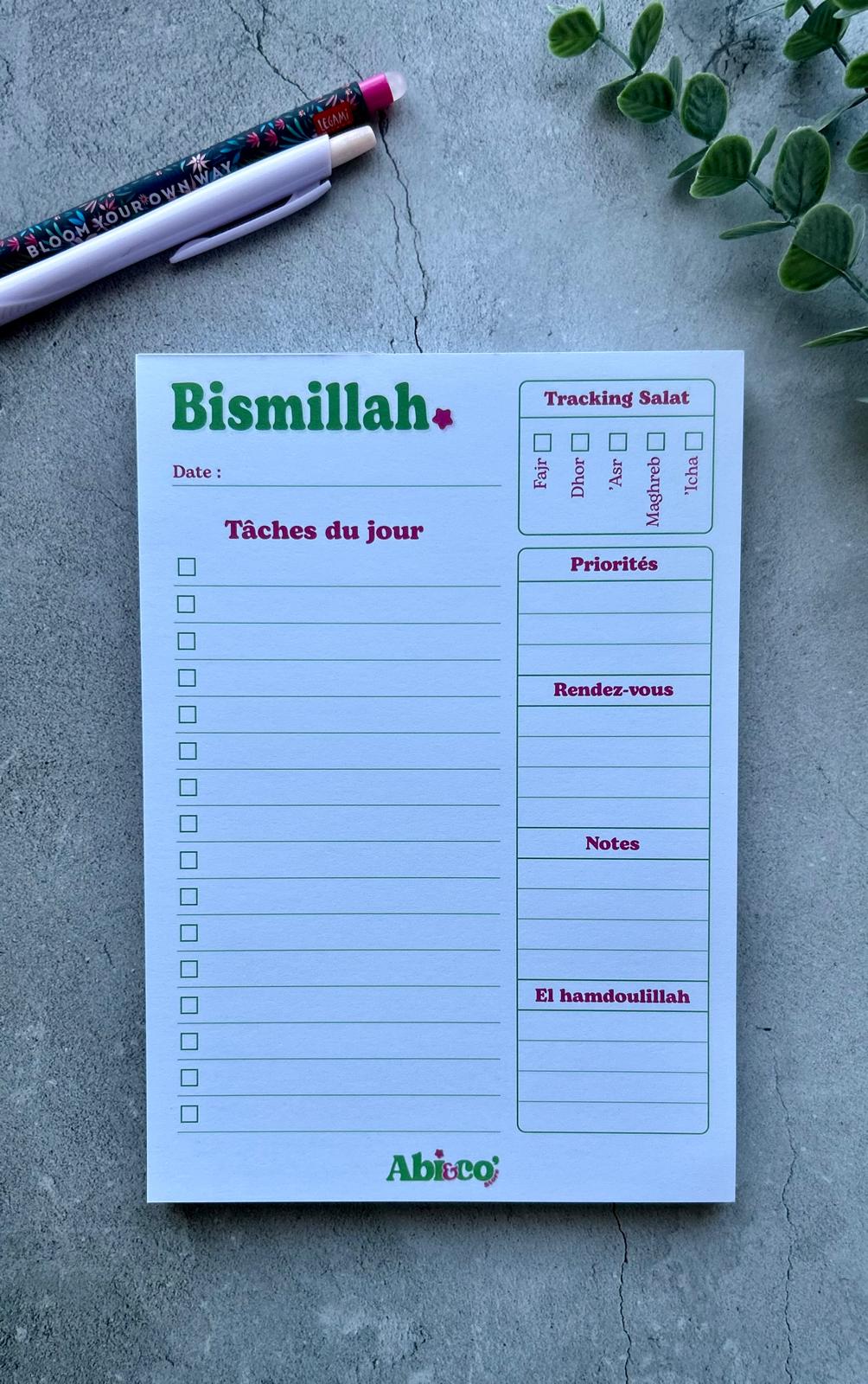 Daily Planner Bismillah - Tracker prières